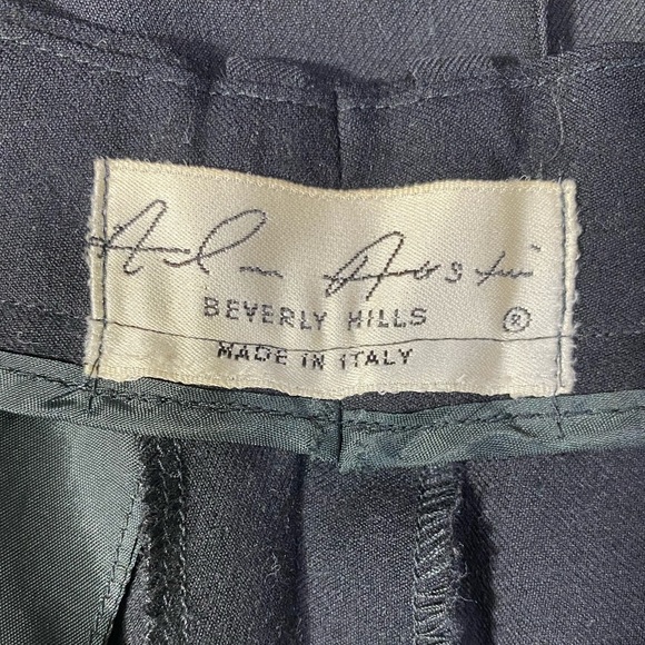 VINTAGE ALLEN AUSTIN BEVERLY HILLS WOOL CASHMERE WOMENS PLEATED DRESS PANTS - Picture 12 of 12
